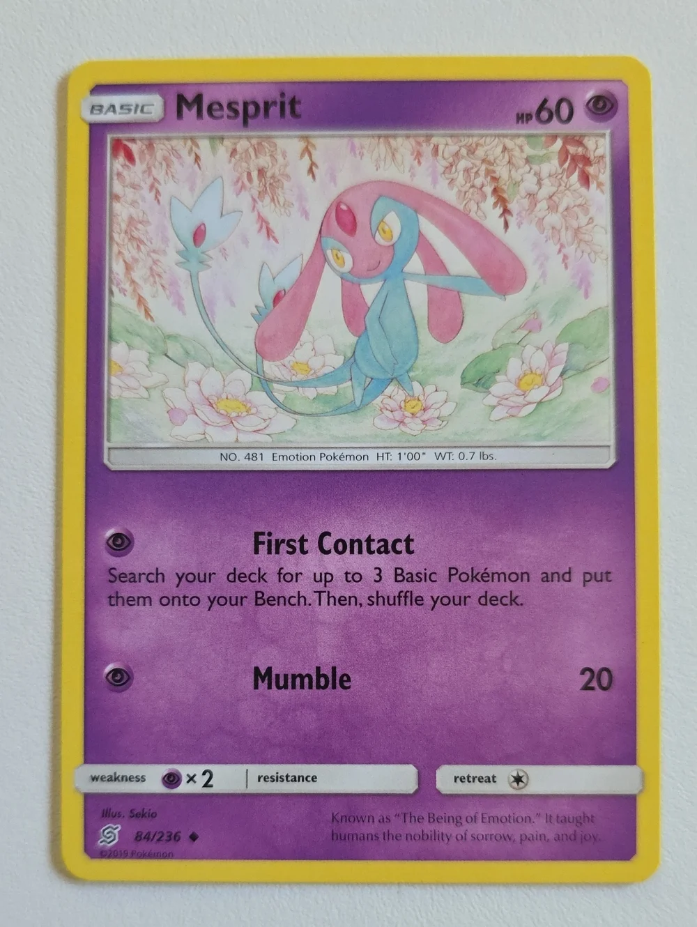 Pokemon Mesprit Trading Card